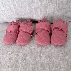 NEW 6-9m baby girl sock shoes booties for twins